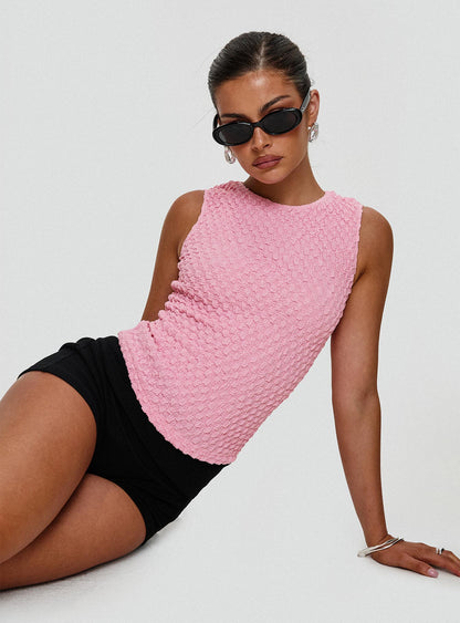 Textured Pink Top