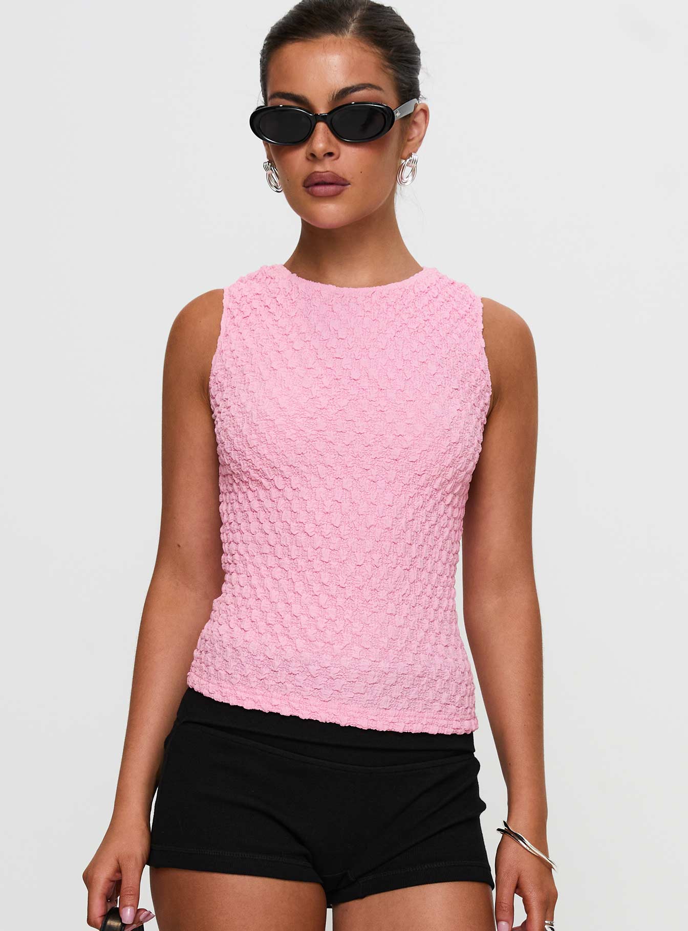 Textured Pink Top