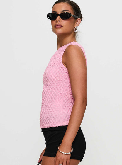 Textured Pink Top