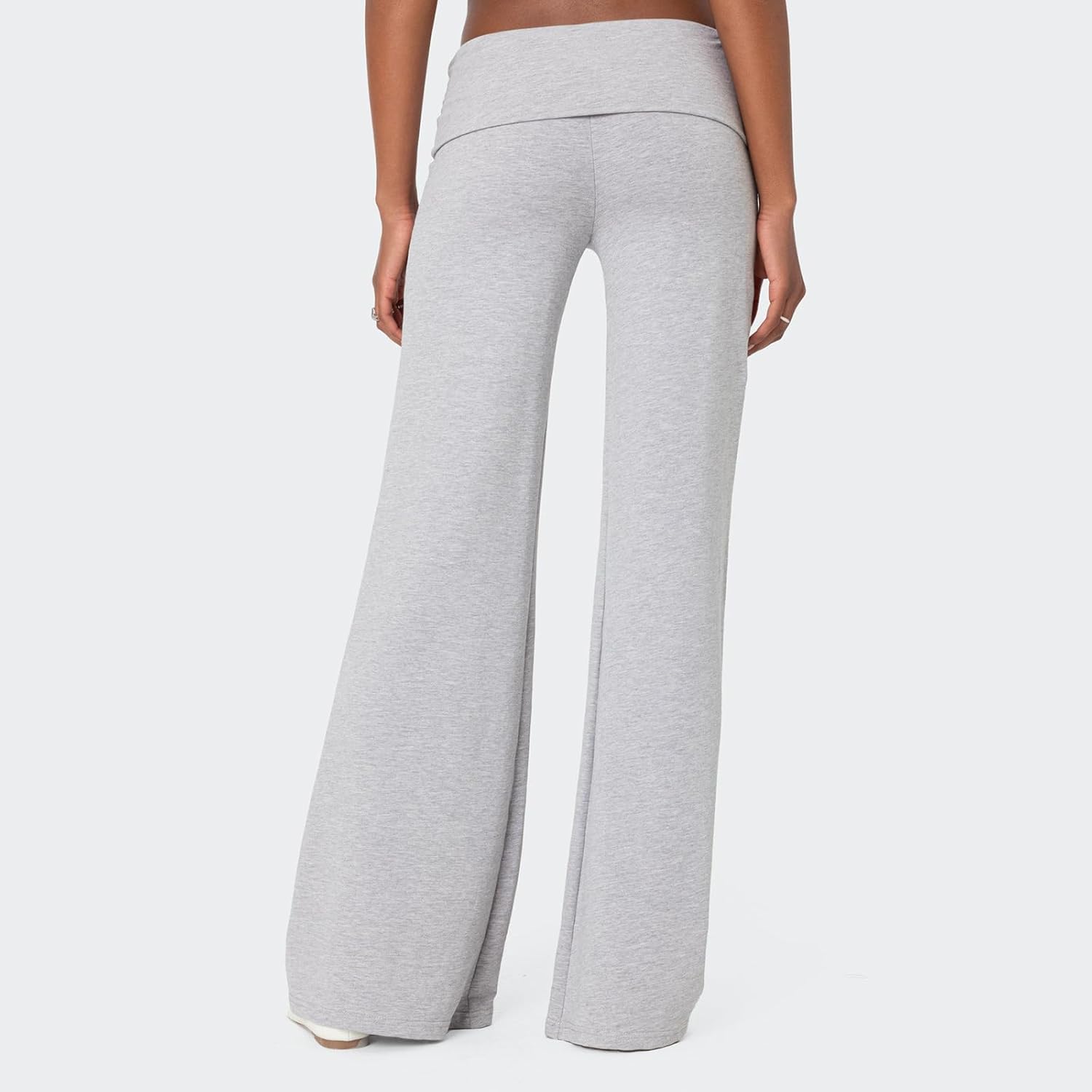 Wide Leg Sweatpants for Women Fold Over Low Rise Flare Yoga Lounge Pants Back to School Clothes for Teen Girls