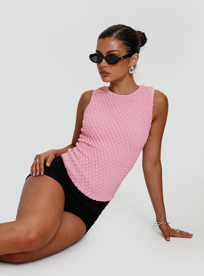 Textured Pink Top