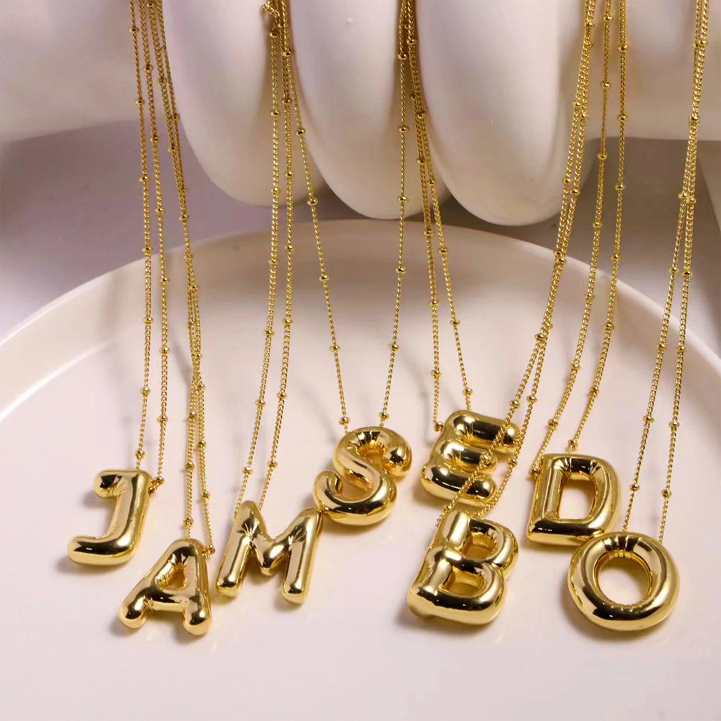 Balloon Initial Necklace